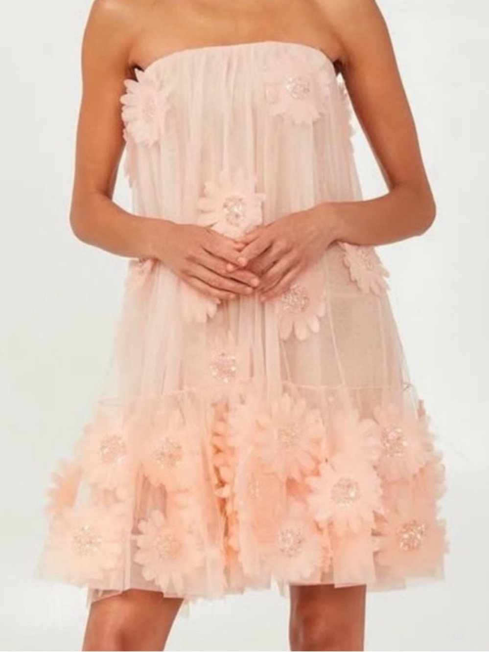 Helsi Bianca Strapless Tulle Mini Dress, Small, Like New - Picture 6 of 6